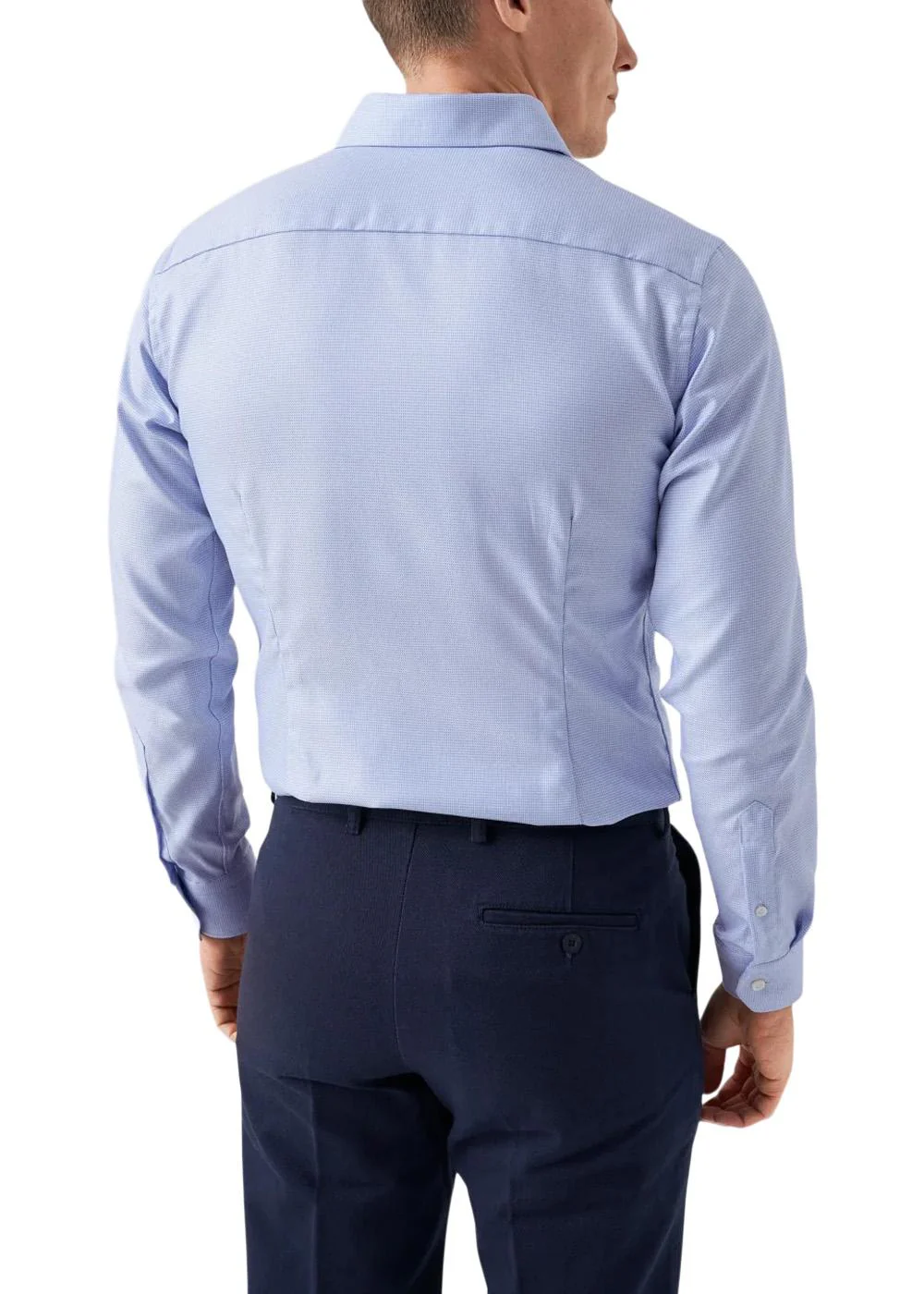 Slim Textured Twill Shirt - Light Blue - Image 3