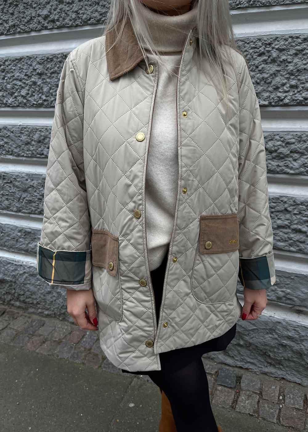 Corinne Quilt Jacketed Jacket - Sand - Image 2