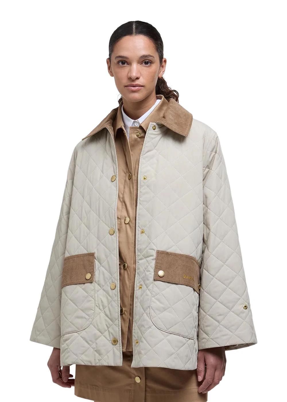 Corinne Quilt Jacketed Jacket - Sand - Image 4