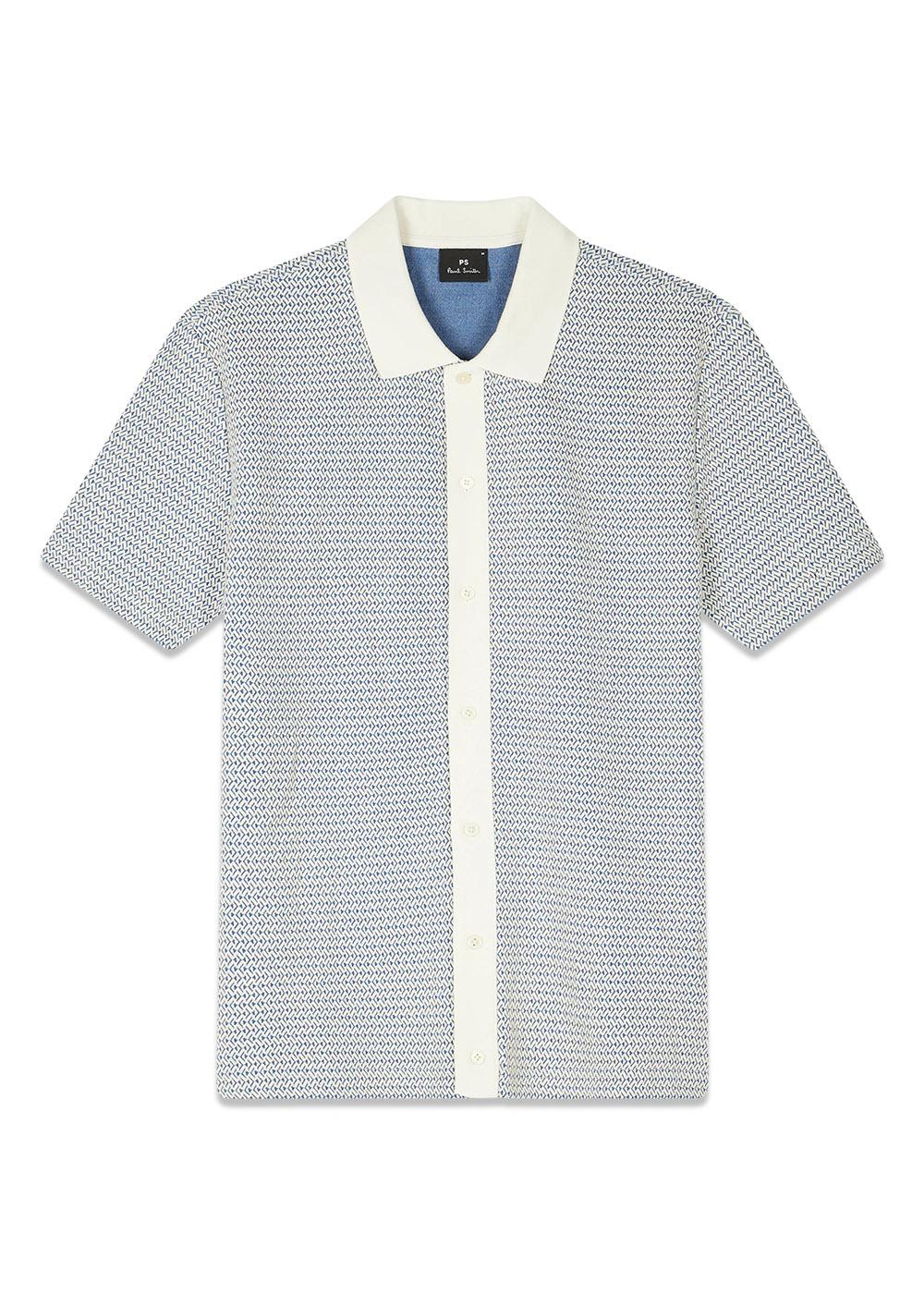 SS Polo Shirt Button Front - Blue