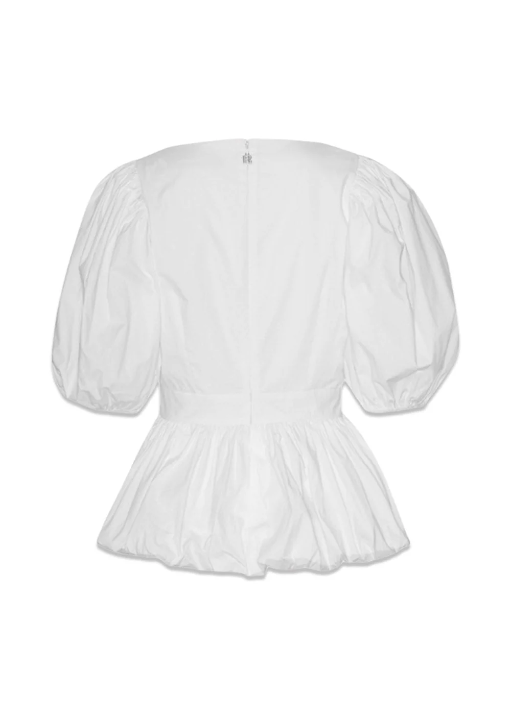 Puff Sleeve Bubble Top - Bright White - Image 3