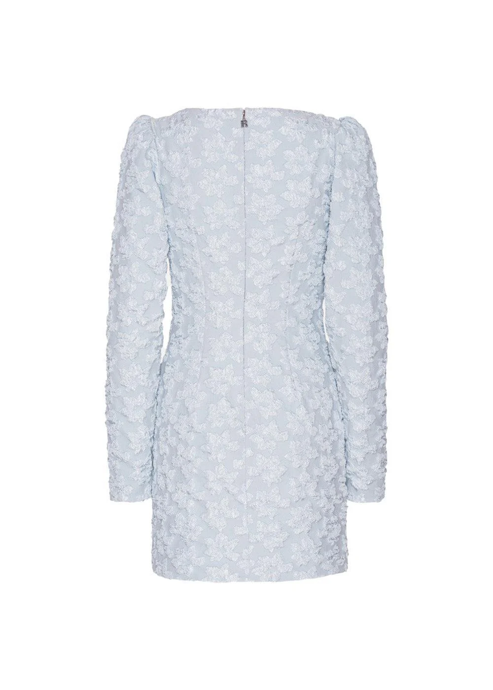 Jacquard Ls Mini Dress - Illusion Blue - Image 4