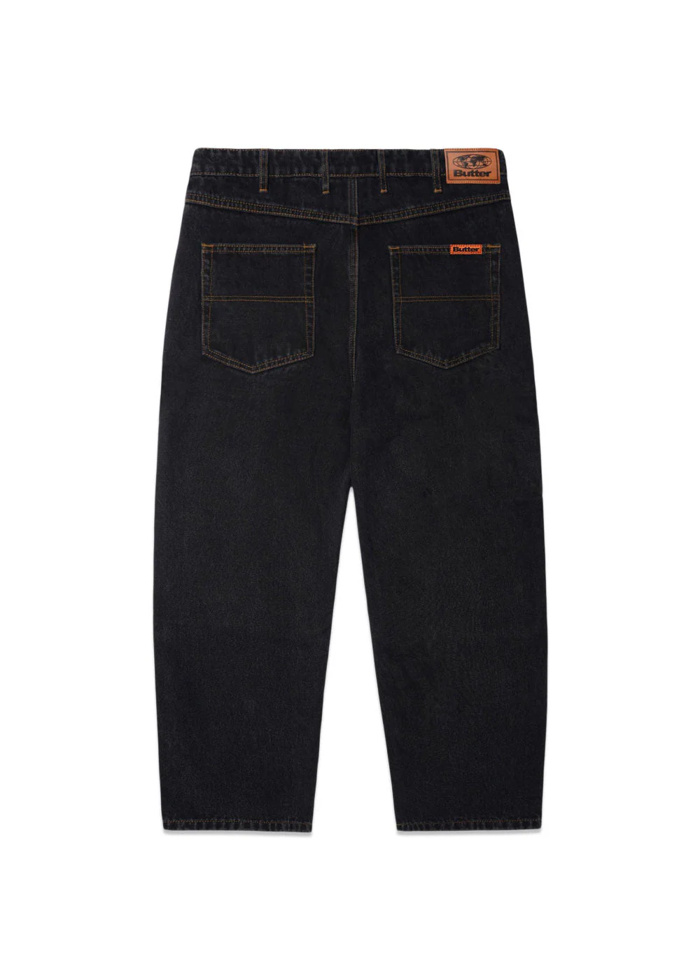 Baggy Denim Jeans - Washed Black - Image 2
