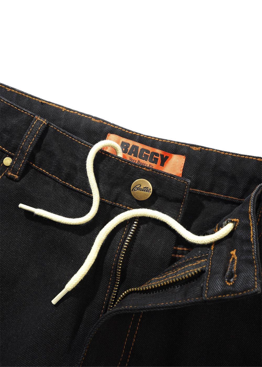 Baggy Denim Jeans - Washed Black - Image 3