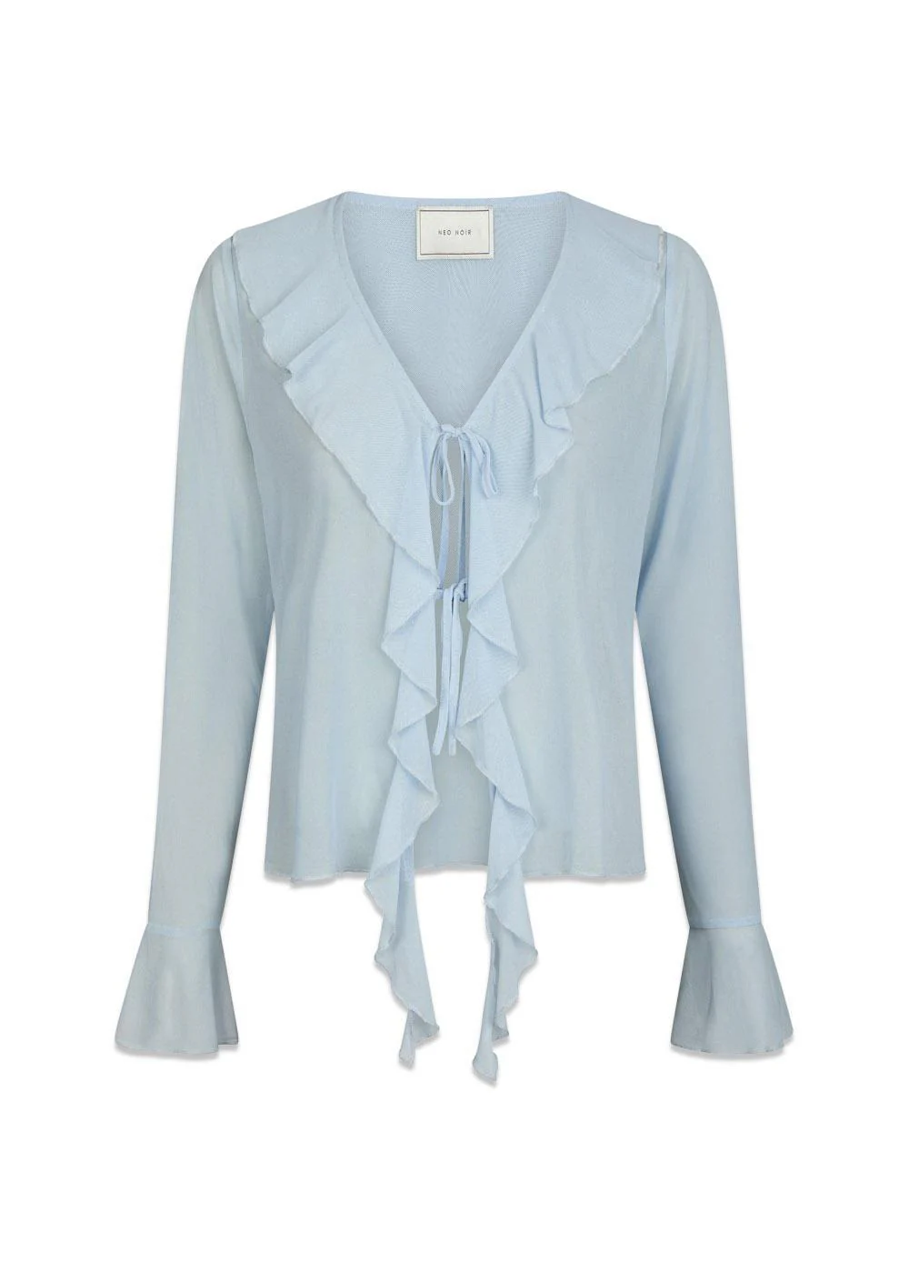 Anika Mesh Blouse - Light Blue