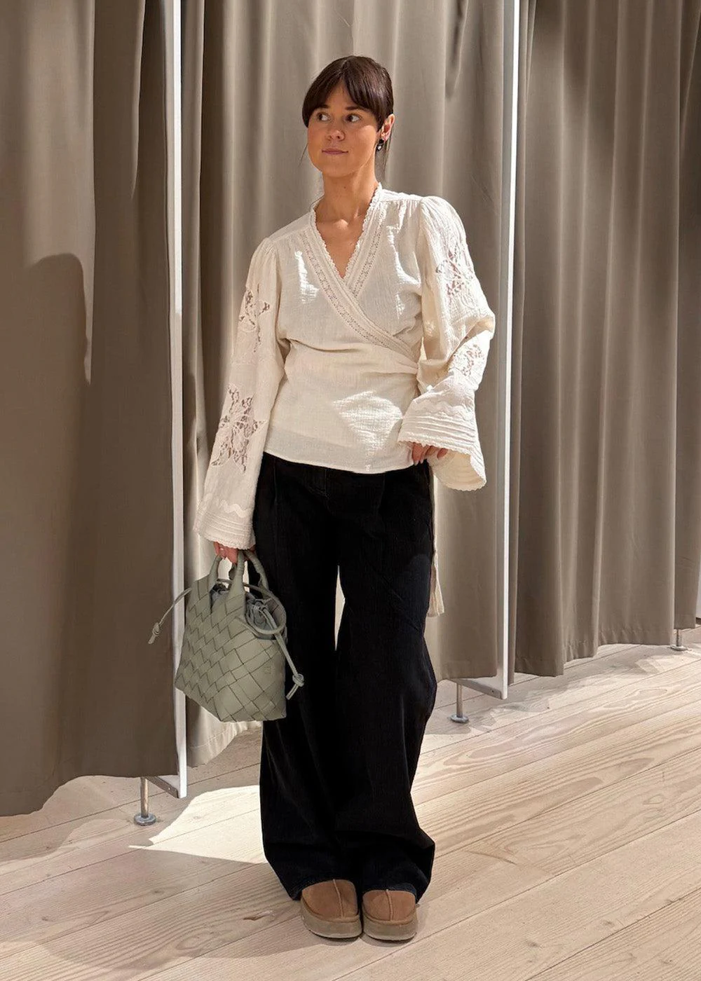Winfrey Wrap Top - Off White - Image 5