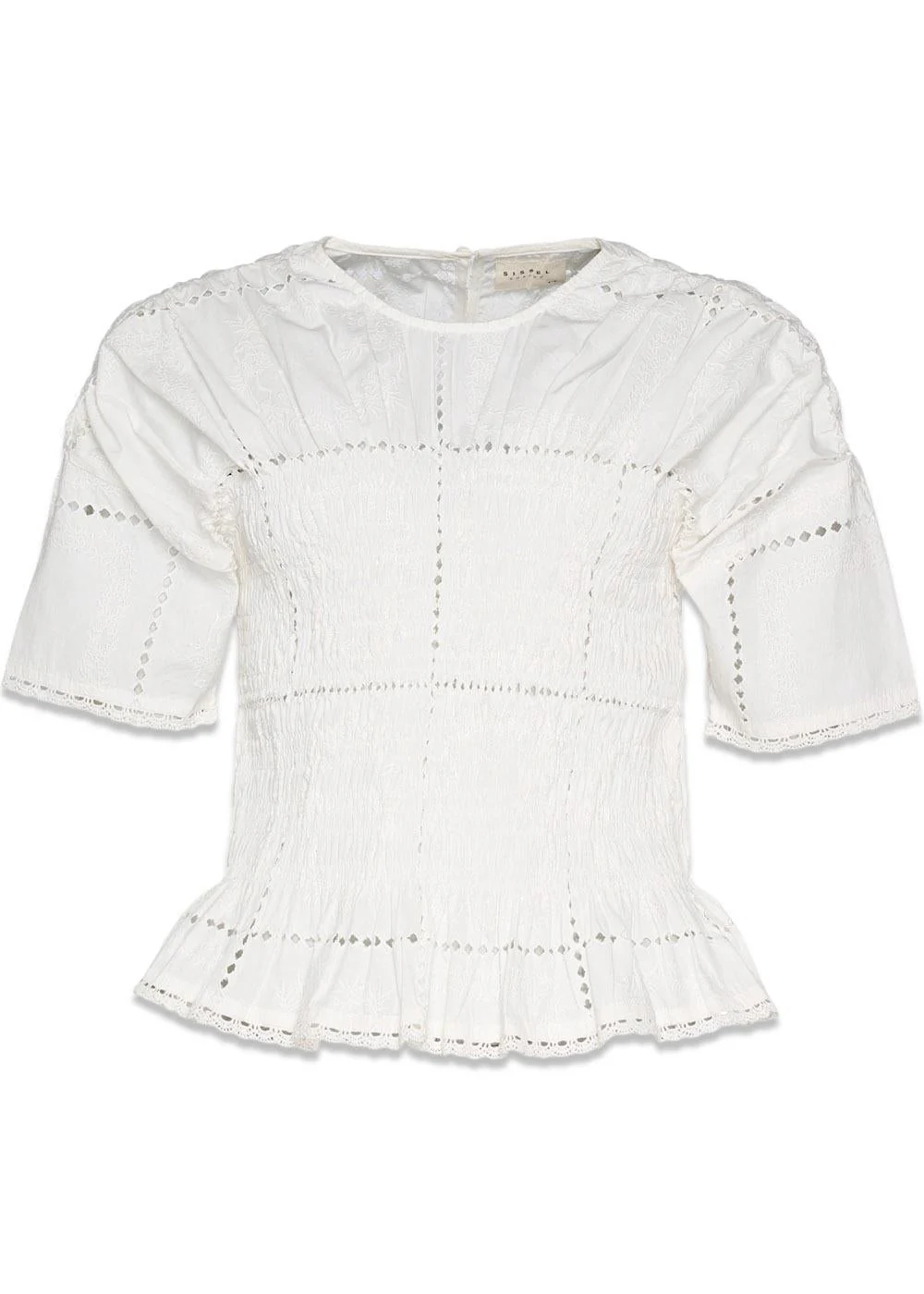 Vincenta Top - White Squares