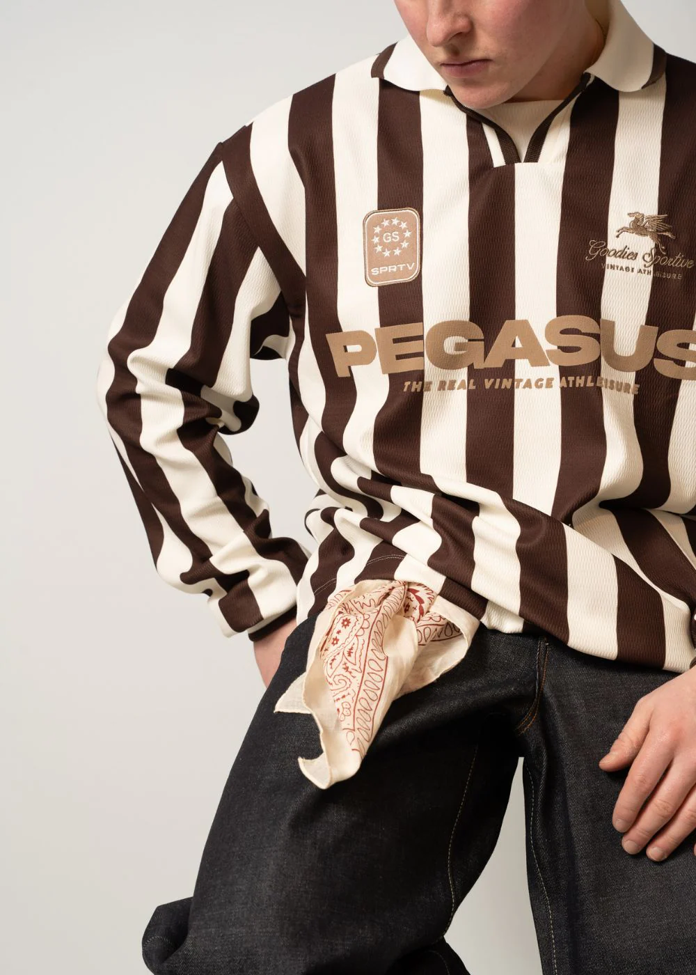 Cocoa Vintage Football Tee - Brown - Image 2