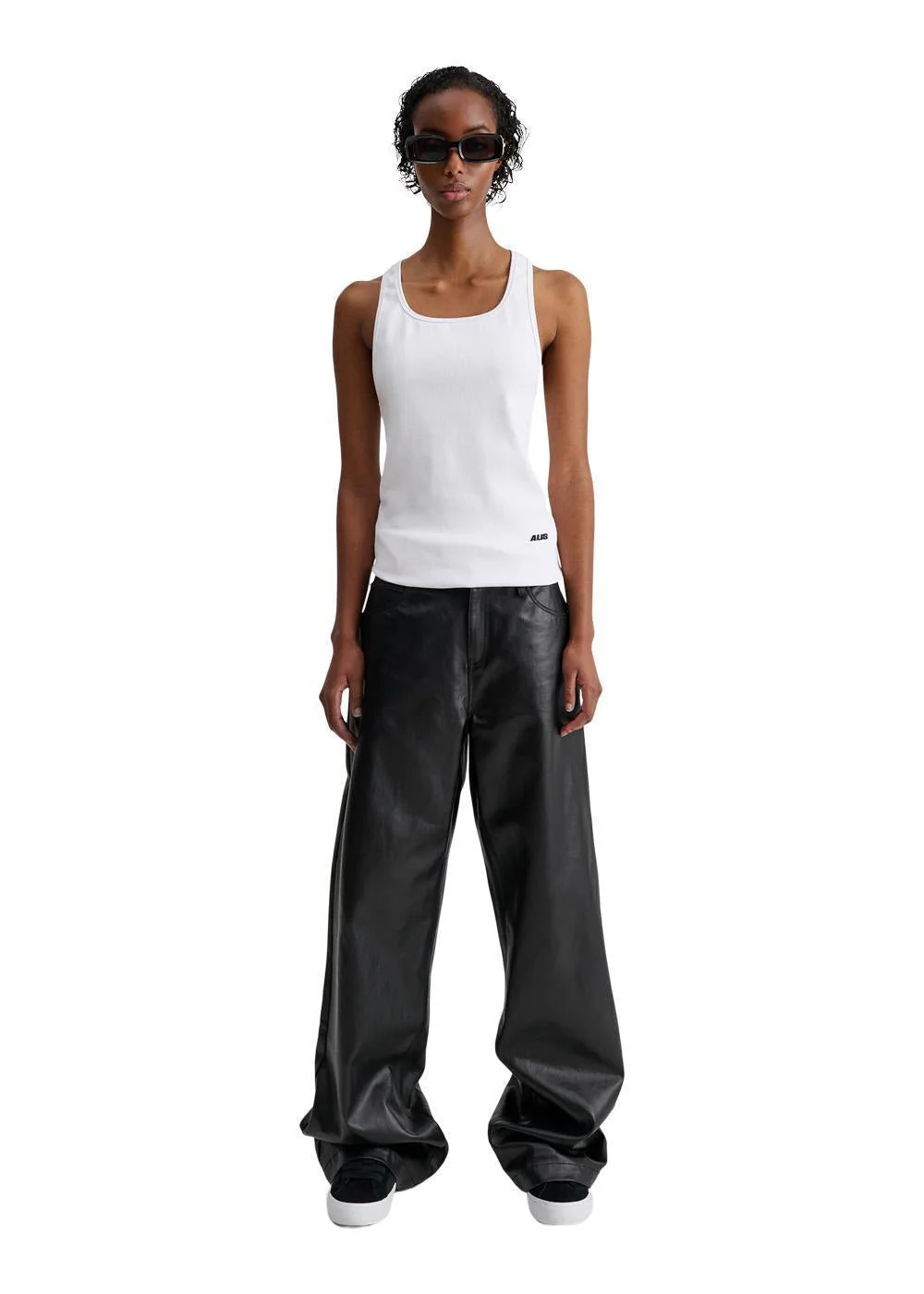 BAM WIDE FIT JEANS - Glossy Black - Image 4