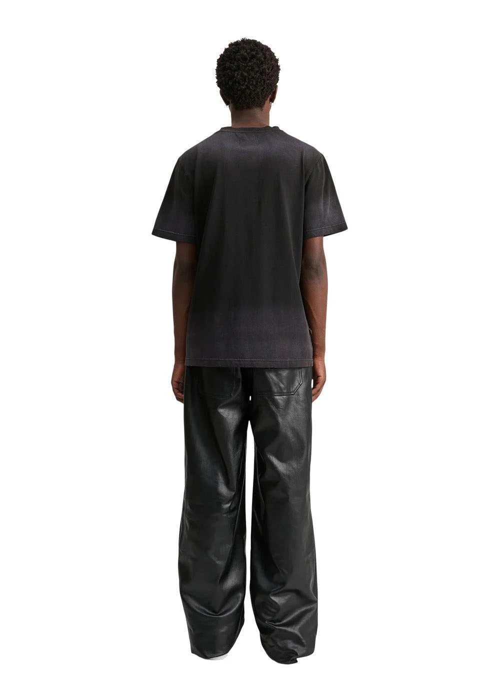 JERON ESSENTIAL T-SHIRT W/ LOGO - Faded Black - Image 5