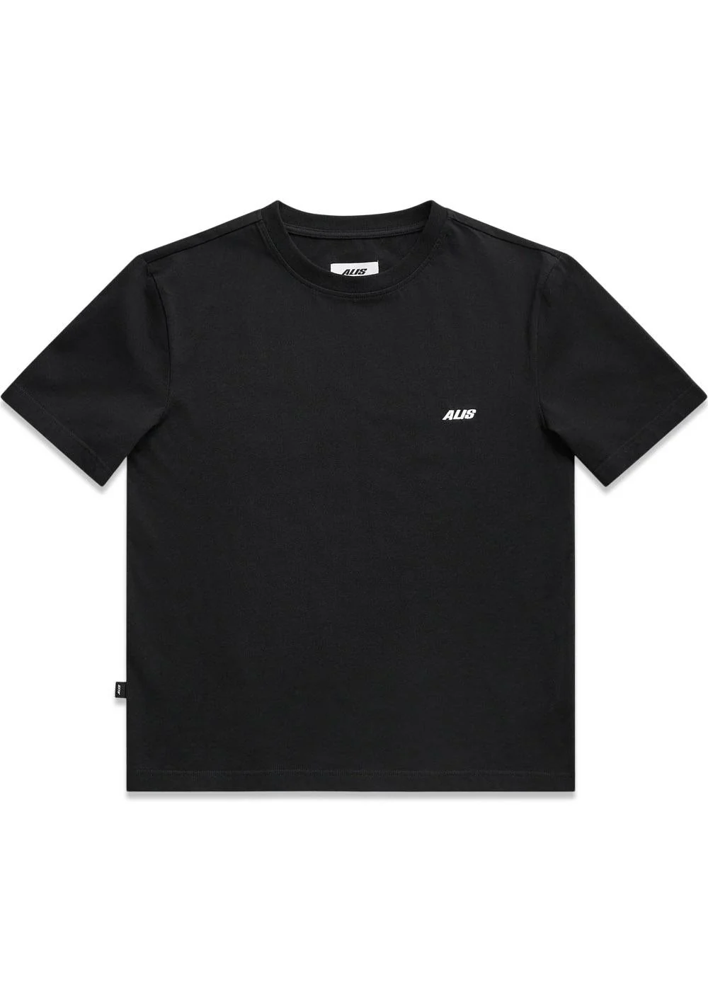 TOREY CROPPED T-SHIRT W/ LOGO - Solid Black