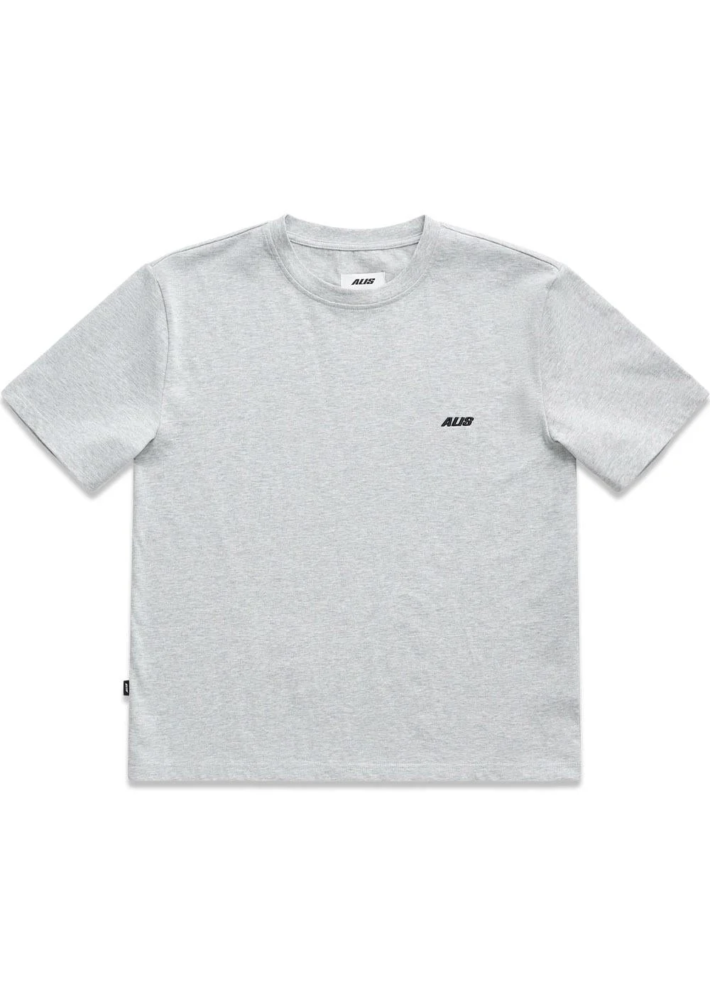 TOREY CROPPED T-SHIRT W/ LOGO - Grey Melange