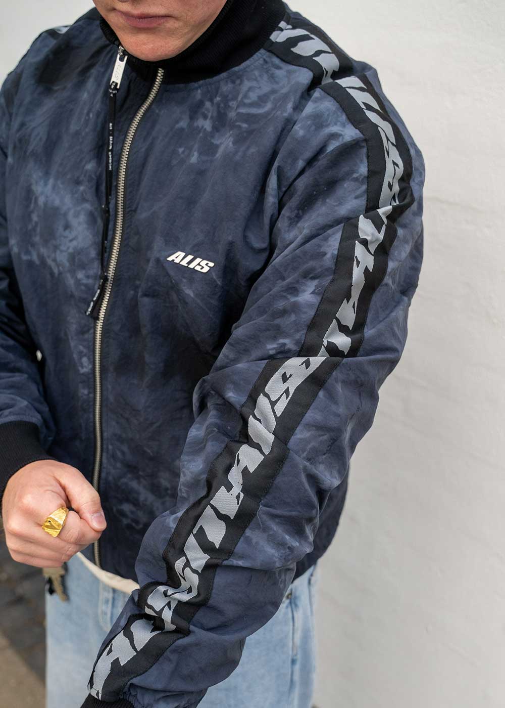 ABBATE LOSE FIT TRACK TOP - Salty Blue - Image 3