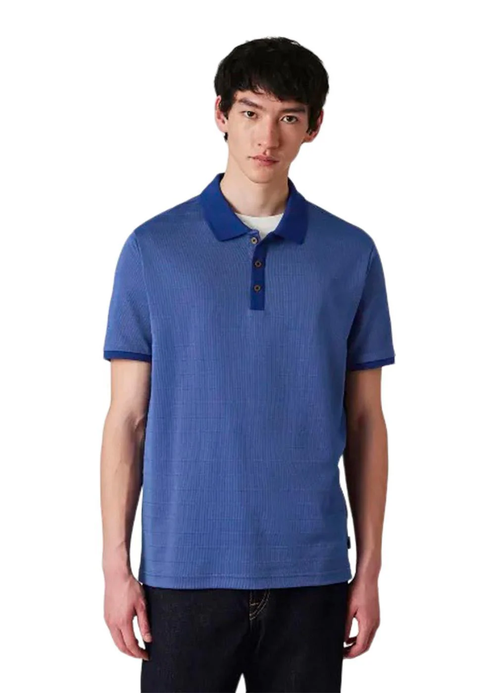 Reg Fit SS Polo Shirt - Cobalt Blue - Image 2