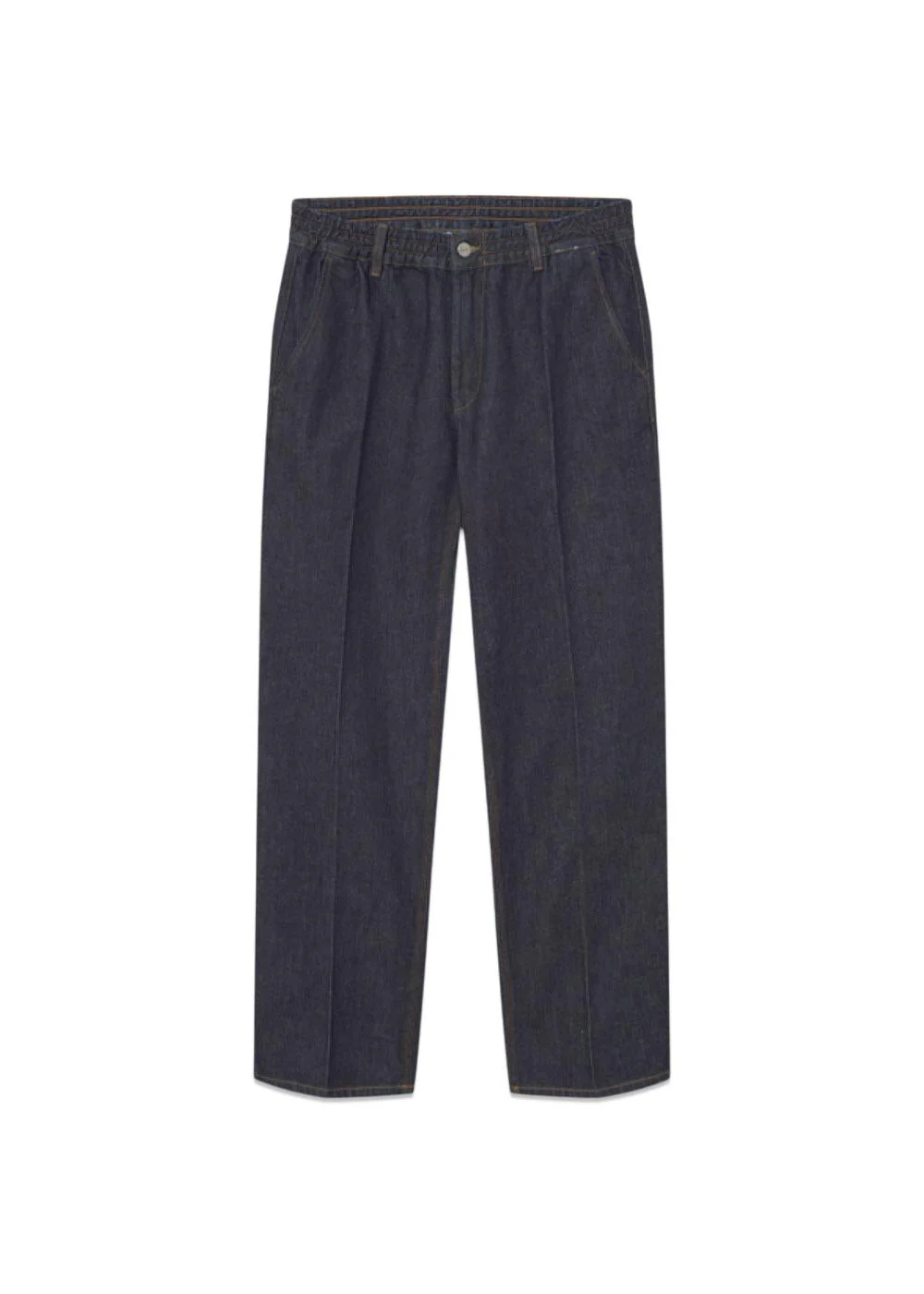 CLAY CREASED DENIM PANTS - Dark Denim