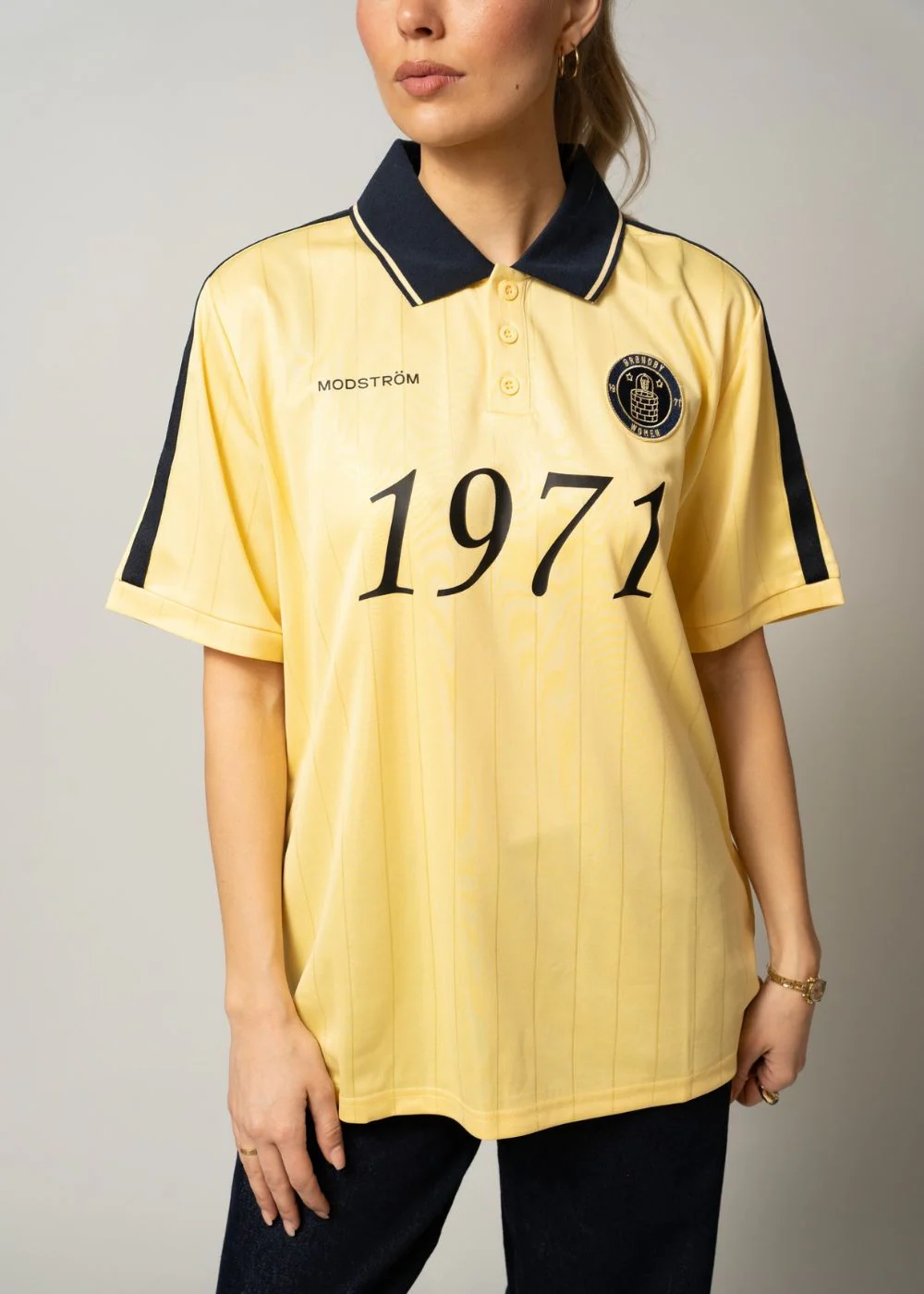 1971 SS polo - Yellow/Navy - Image 3