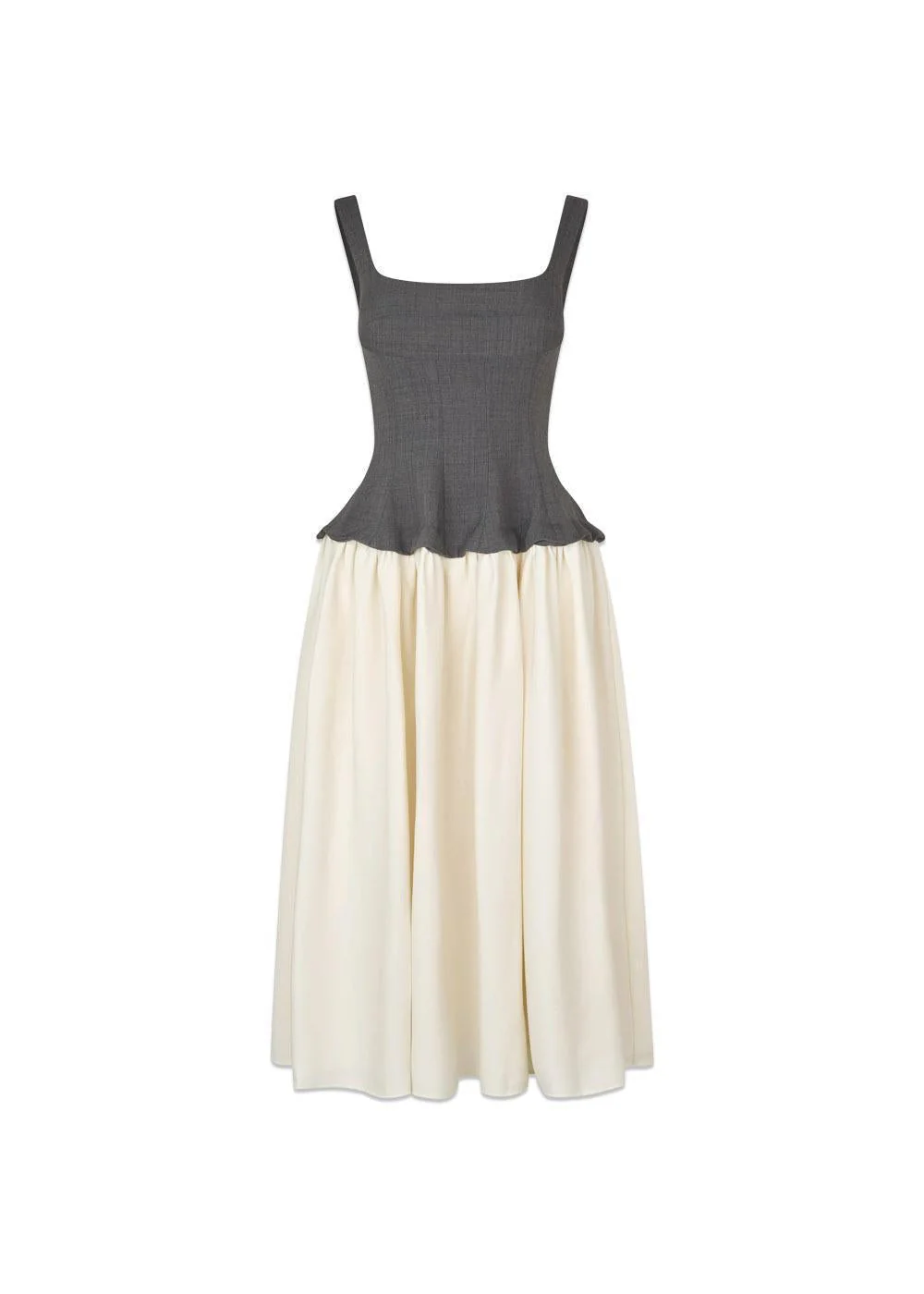 2409 Textured Tailoring - Melange Grey / Cream