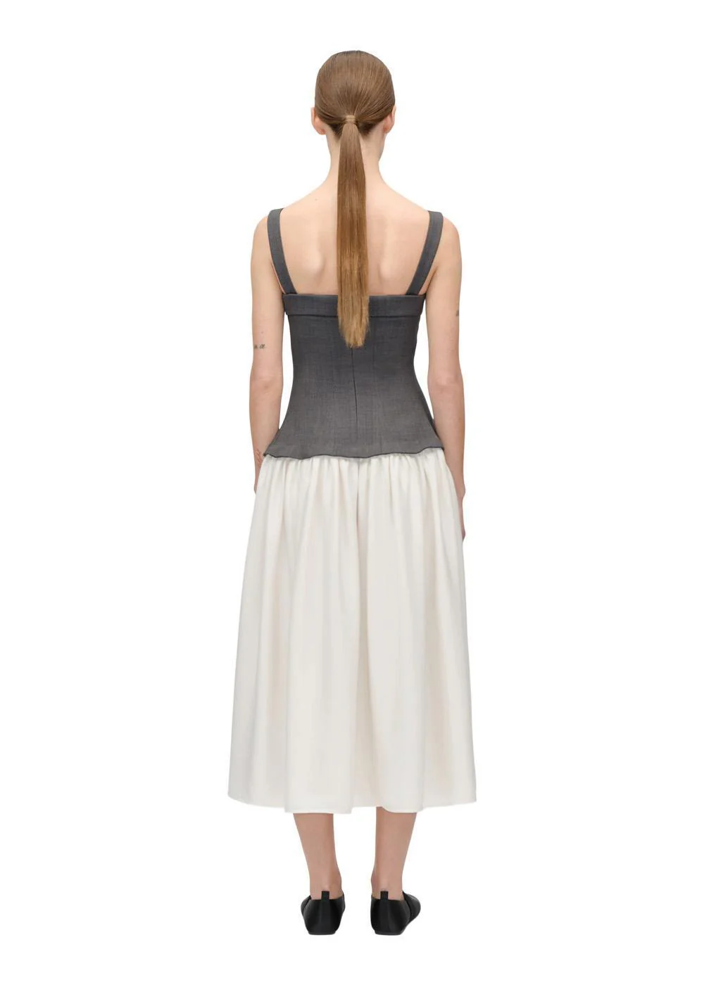 2409 Textured Tailoring - Melange Grey / Cream - Image 4