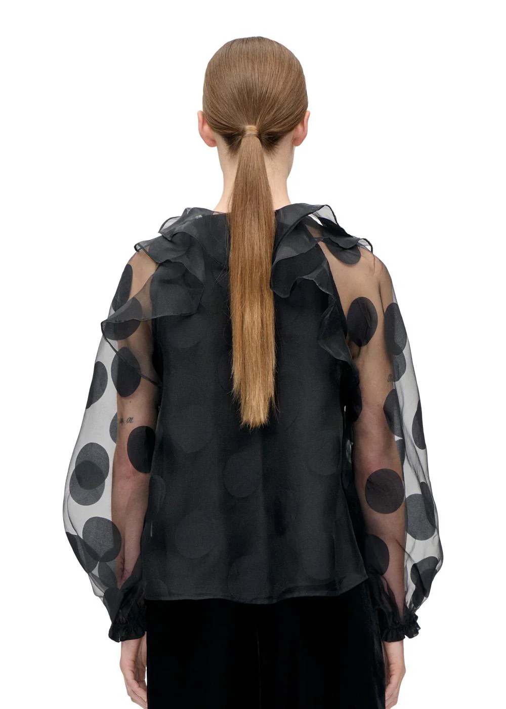 2460 Dotted Organza - Dotted Black - Image 4