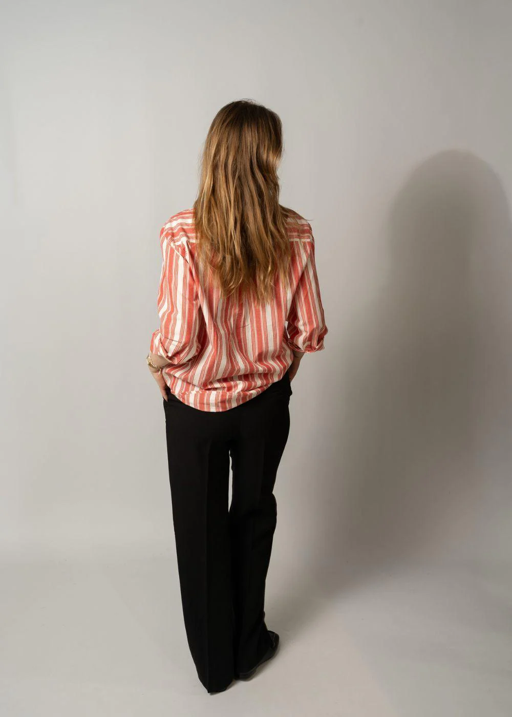 2487 Striped Embroidered Cotton - Scarlet Trot - Image 5