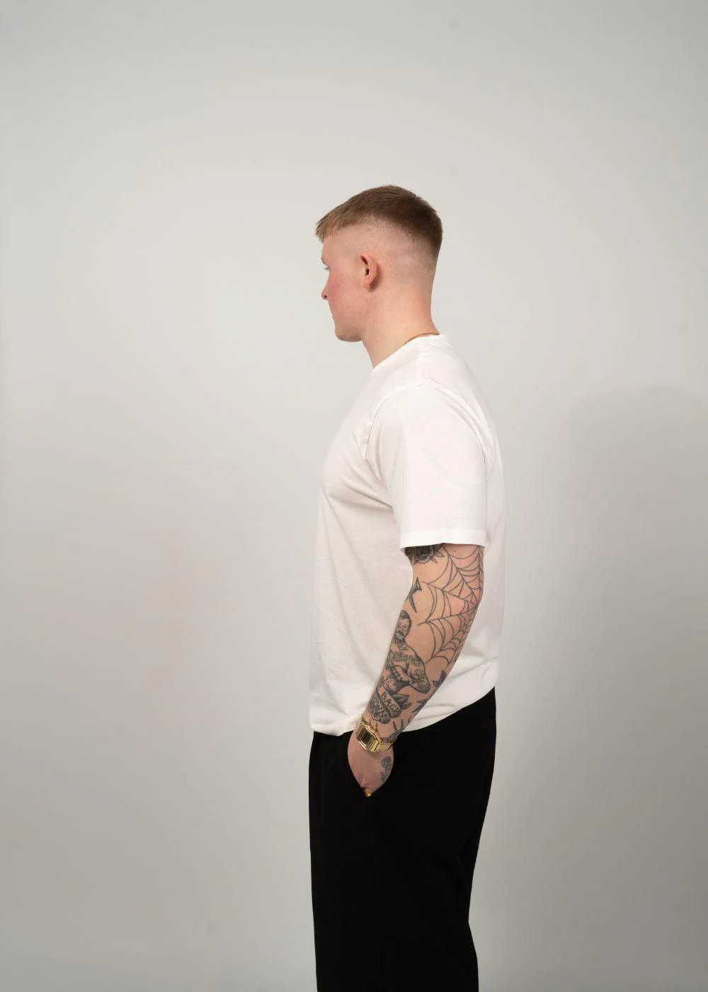 30/1 Jersey Short Sleeve Printed - White - Image 3