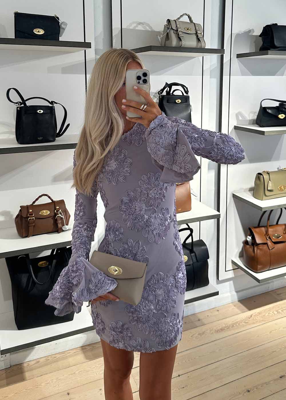 3D MESH MINI DRESS - Lavender Aura - Image 2