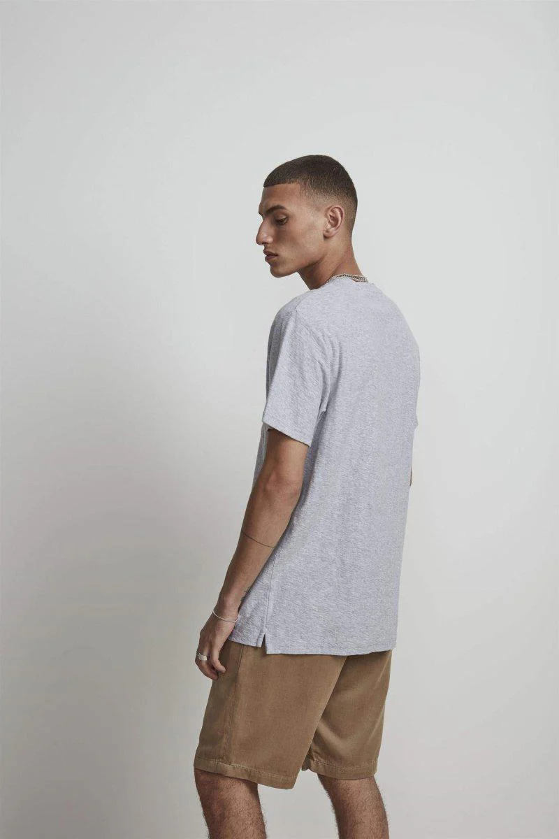 Aspen Tee 3420 - Light Grey Melange - Image 3