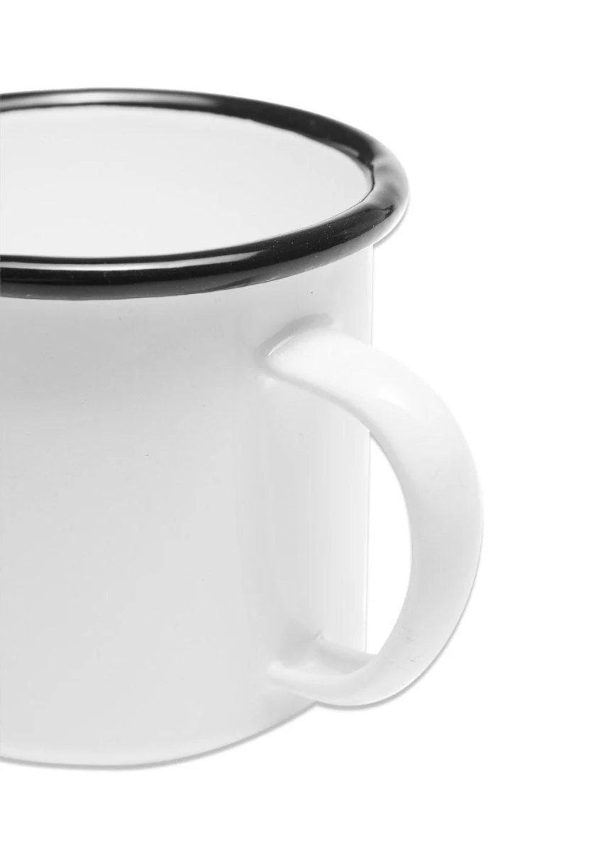 BEAN ENAMEL MUG - White - Image 3