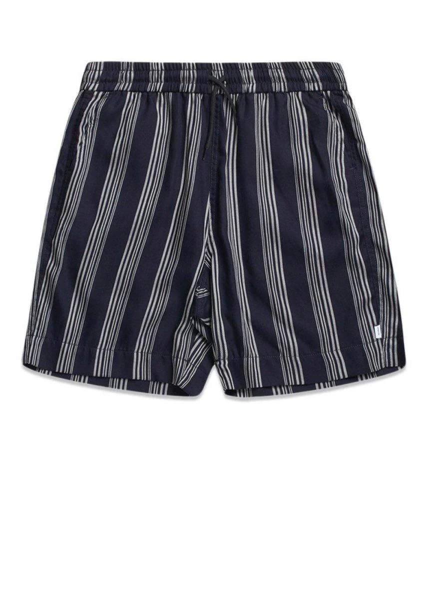 Bommy Seal Shorts - Navy-White