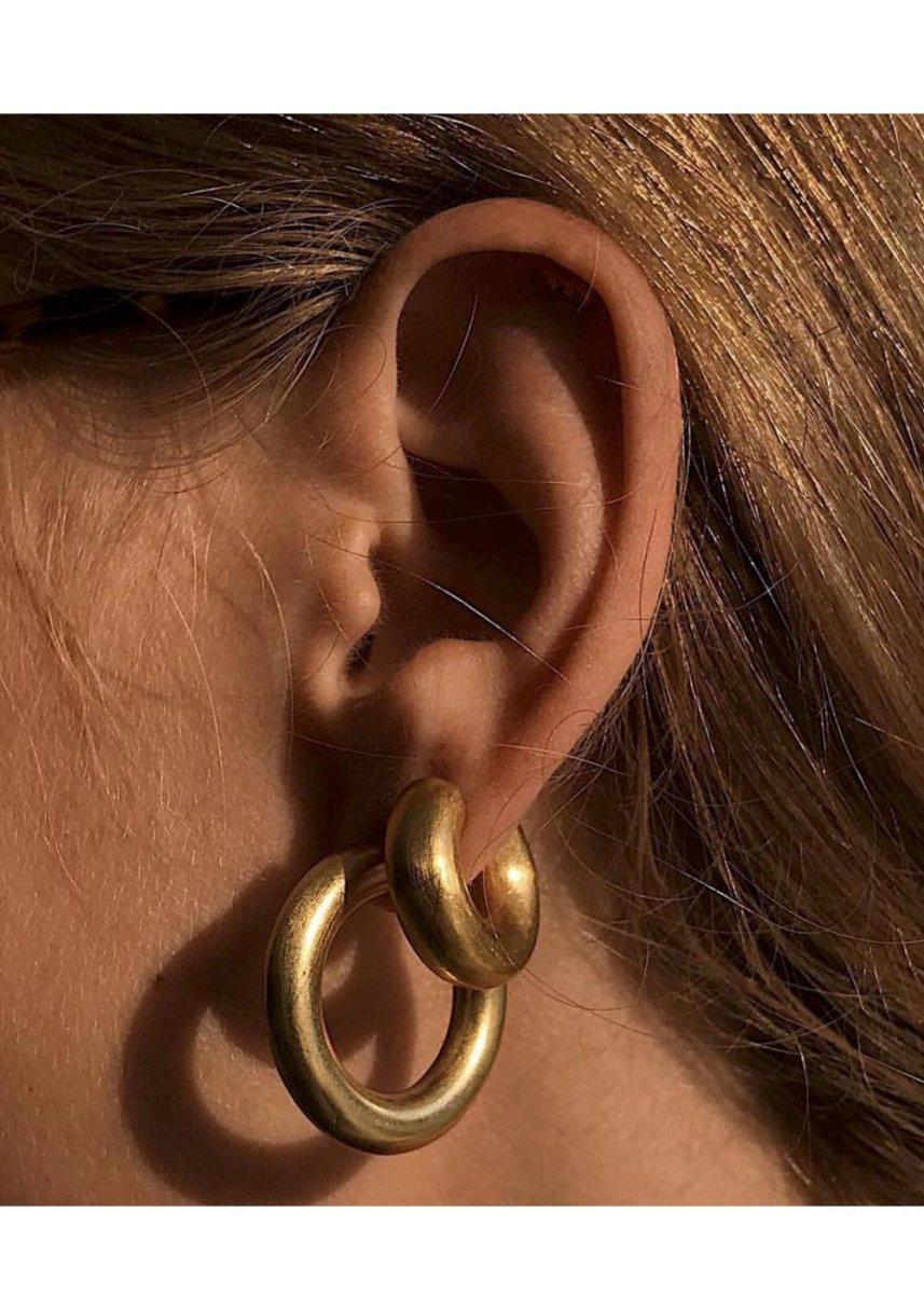 Chunky hoops - Forgyldt Sølv - Image 2