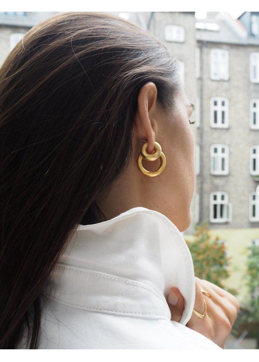Chunky hoops - Forgyldt Sølv - Image 3