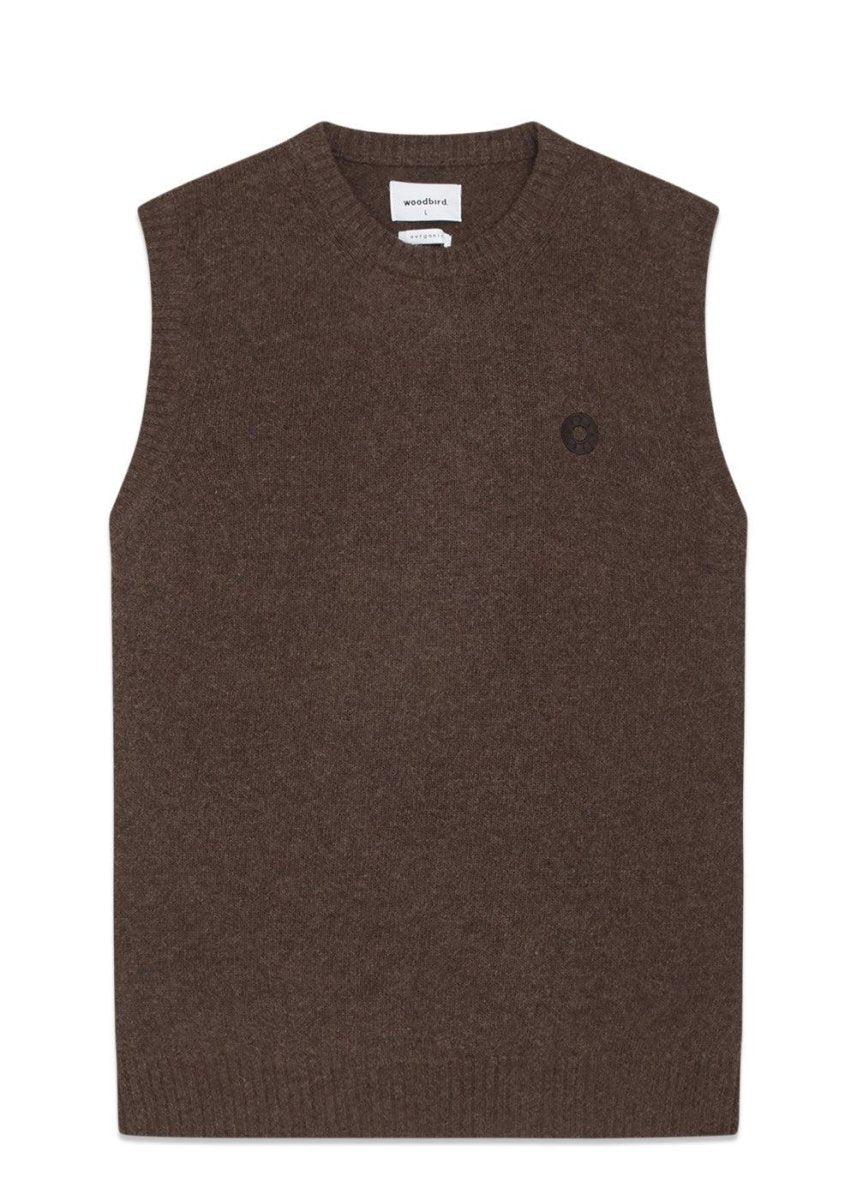 Karl Wool Vest - Brown Melange