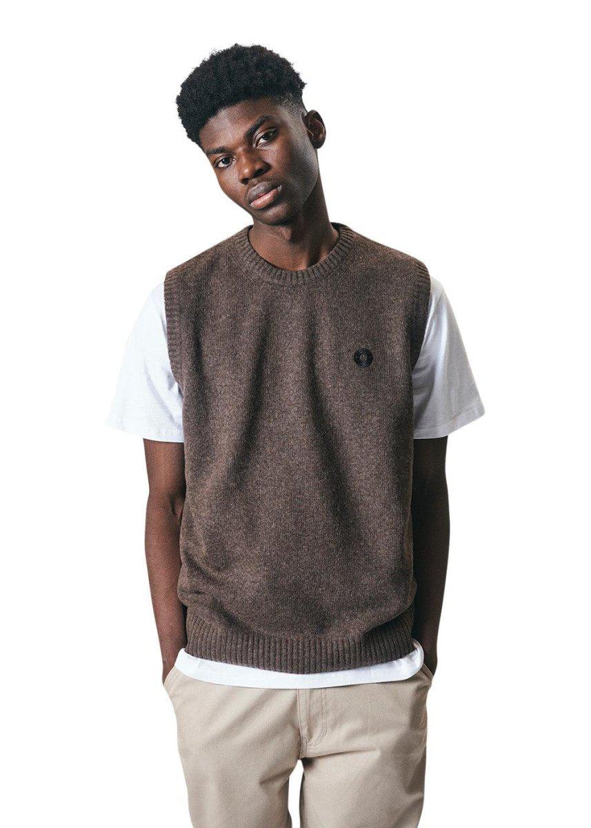 Karl Wool Vest - Brown Melange - Image 2