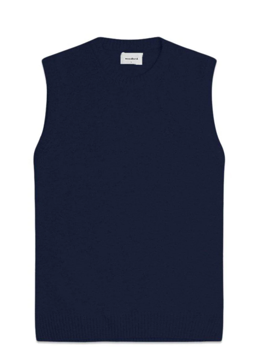 Karl Wool Vest - Navy