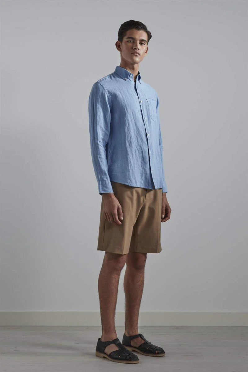 Levon Shirt 5706 - Linen Blue - Image 3
