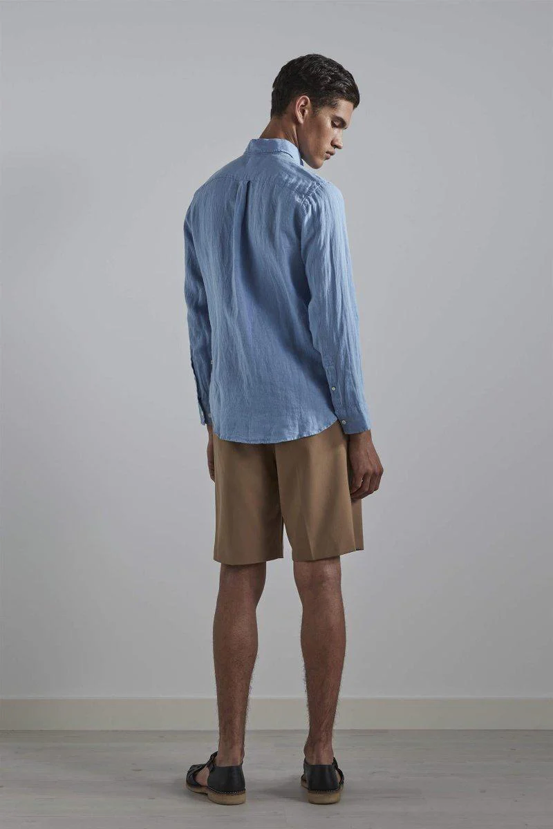 Levon Shirt 5706 - Linen Blue - Image 4
