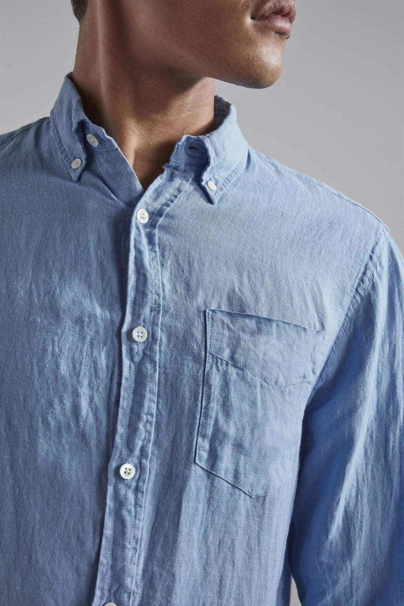 Levon Shirt 5706 - Linen Blue - Image 5