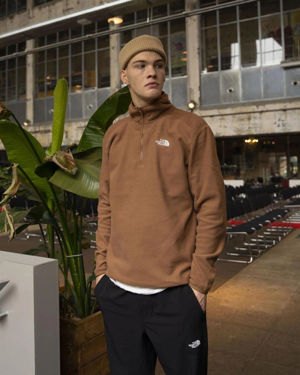 M 100 GLACIER 1/4 ZIP - EU - Pinecone Brown - Image 2