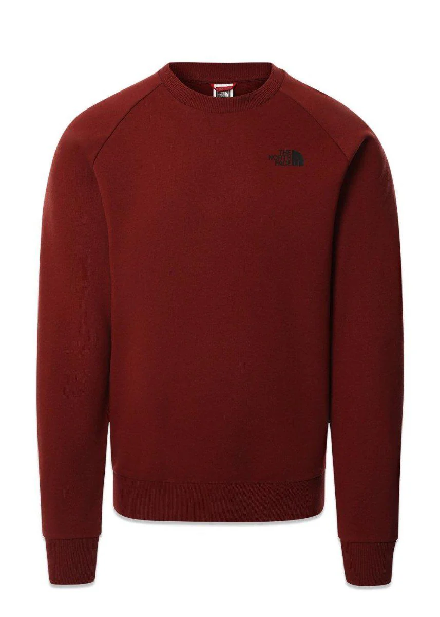 M RAGLAN REDBOX CREW - NEW - Brick House Red