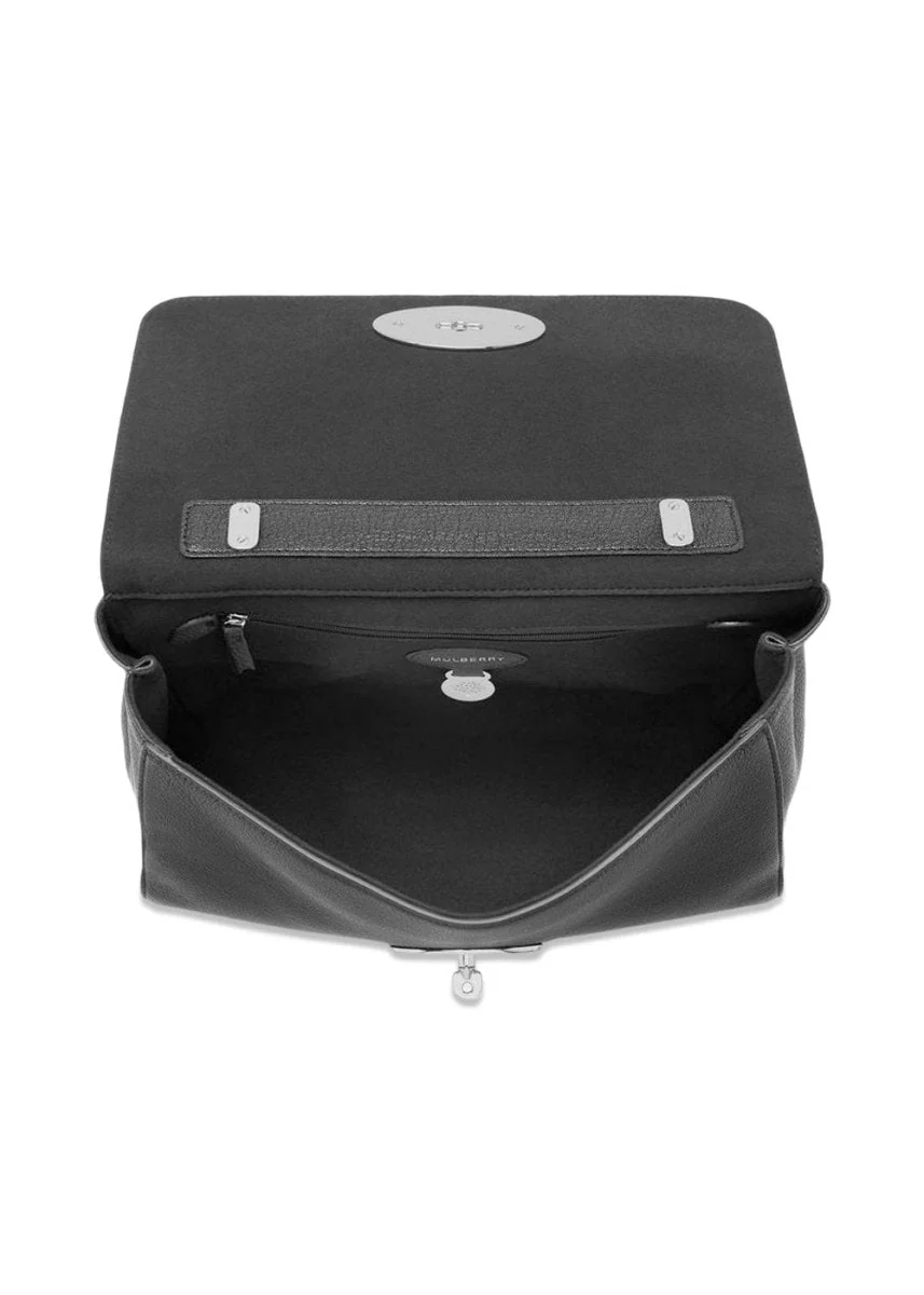 Medium Lily Glossy Goat - Black-Silver Toned - Image 3
