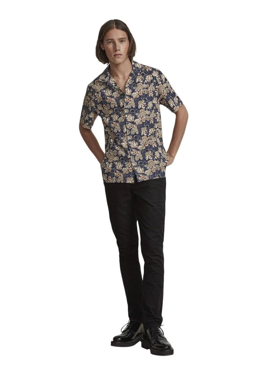 Miyagi Short 5133 - Navy Print - Image 3