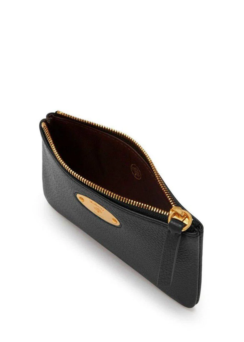 Mulberry Plaque Small Zip Coin - Black - Image 2