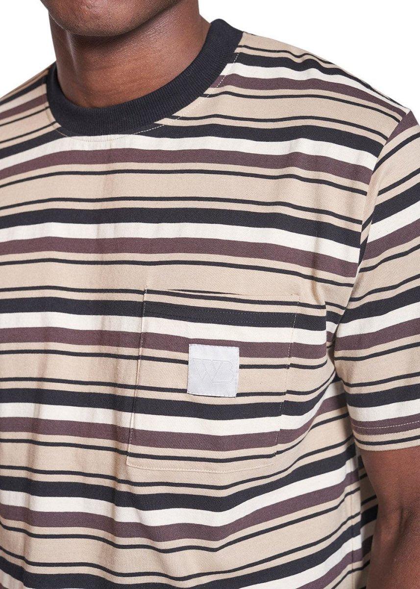 Paul Stripe Tee - Camel - Image 3