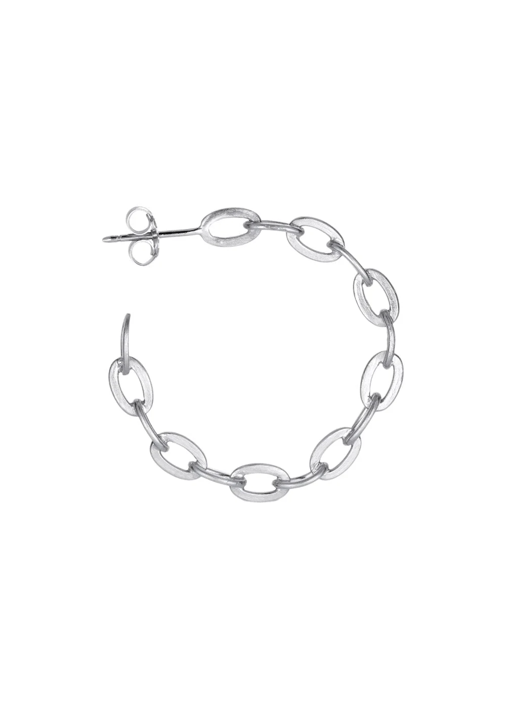 ROW CHAIN HOOP - Silver - Image 3