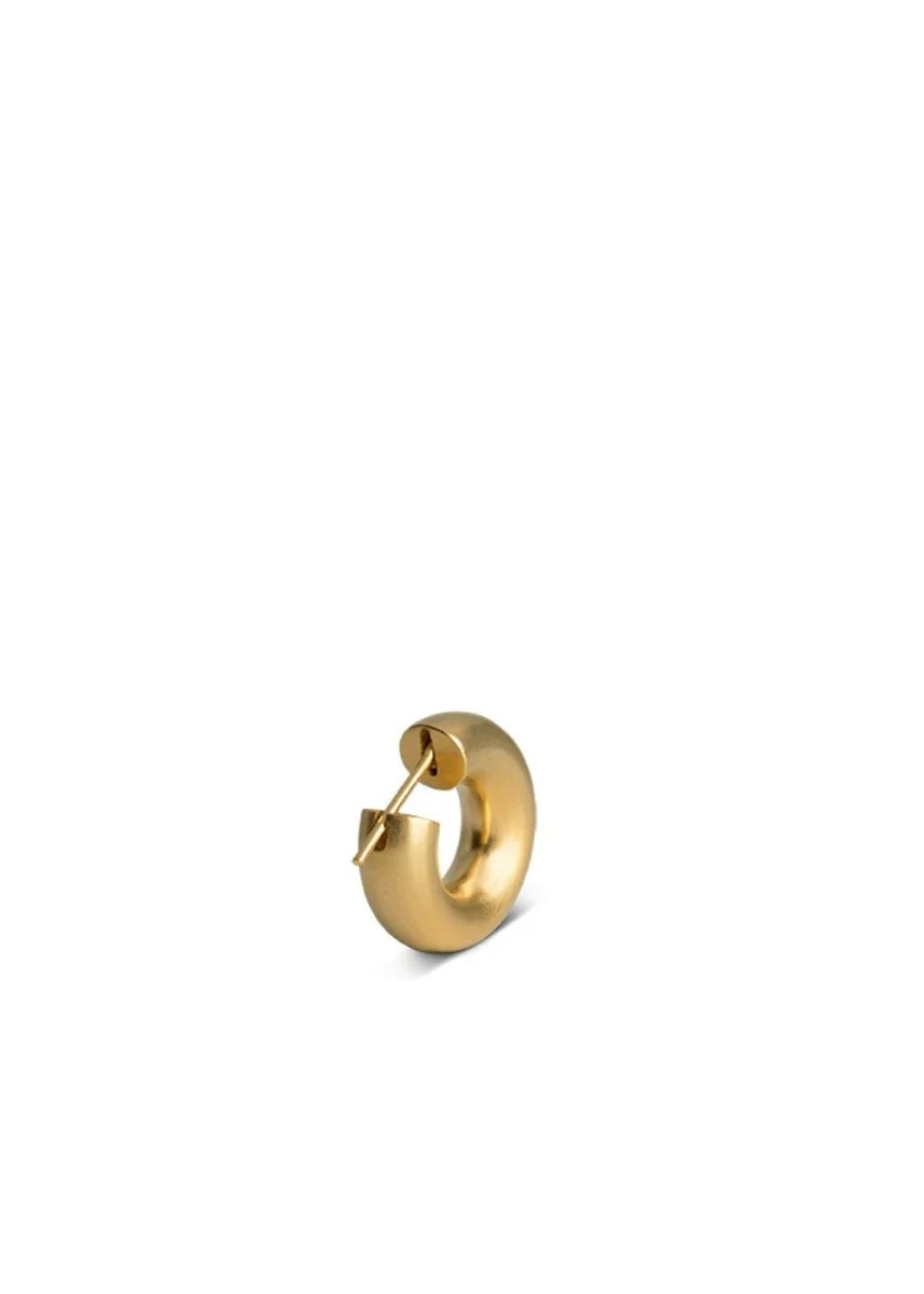 Small chunky hoops - Forgyldt Sølv - Image 3