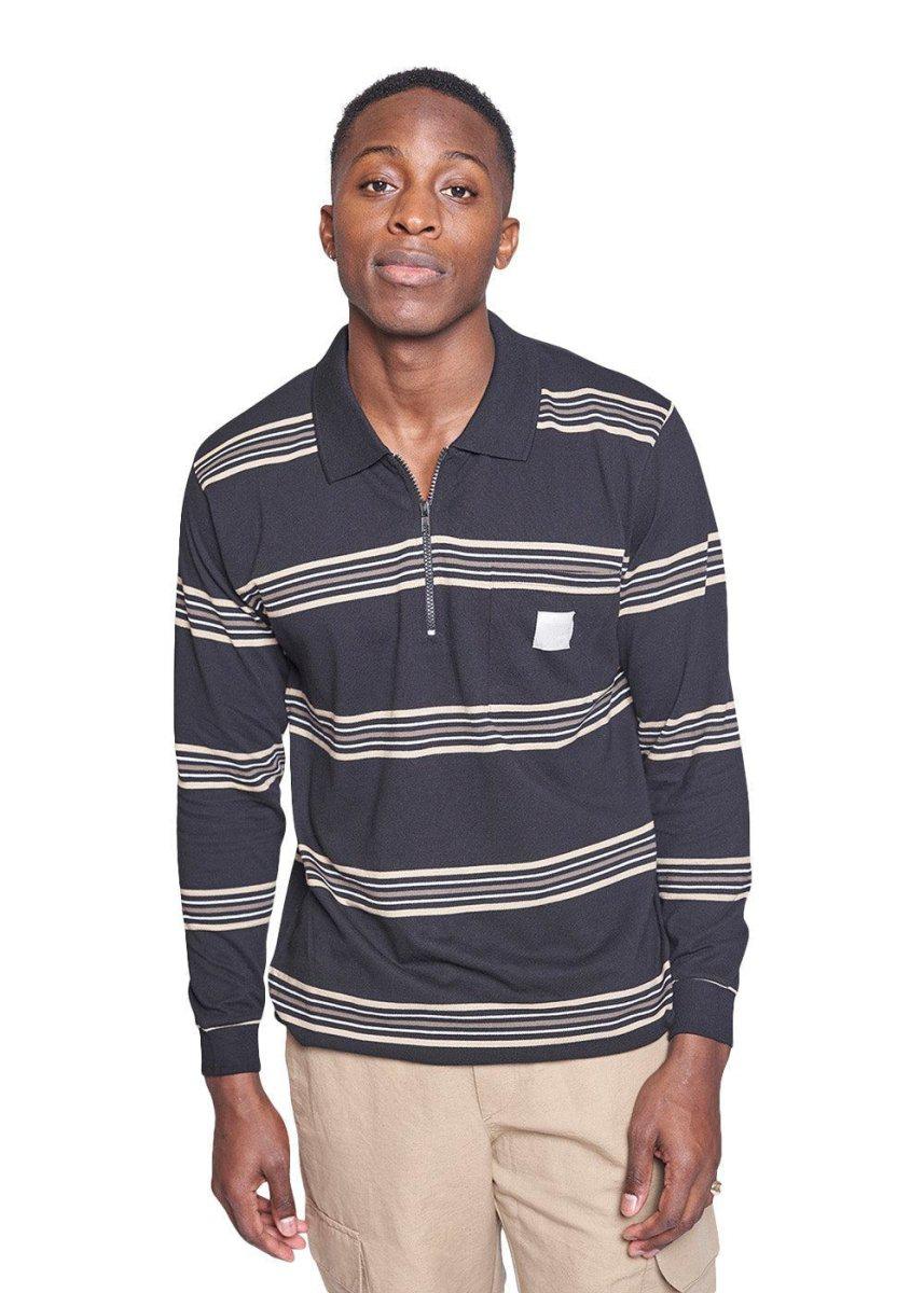 Stona Stripe Polo - Black - Image 2