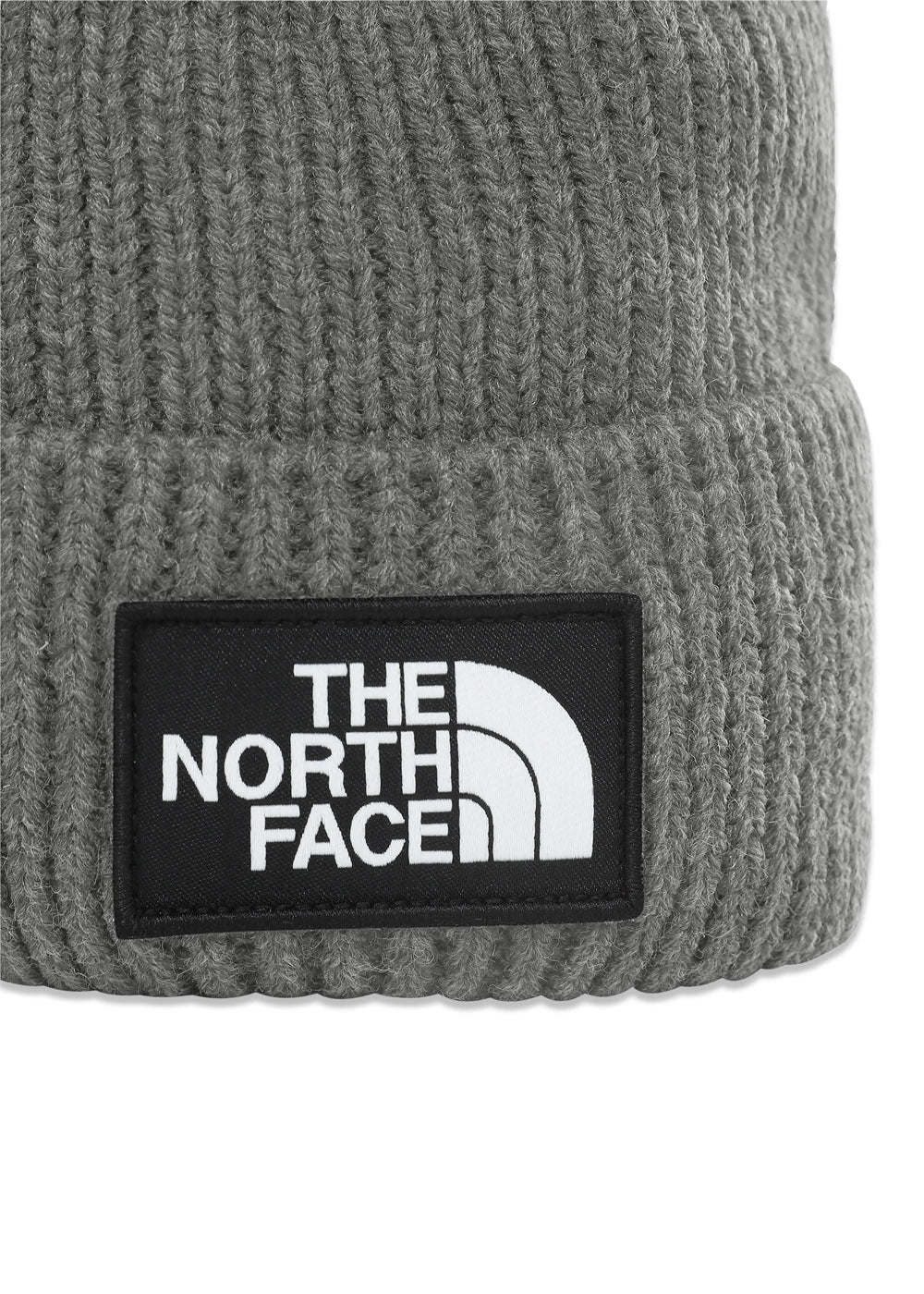 TNF LOGO BOX CUFFED BEANIE - Tnf Medium Grey Heather - Image 2