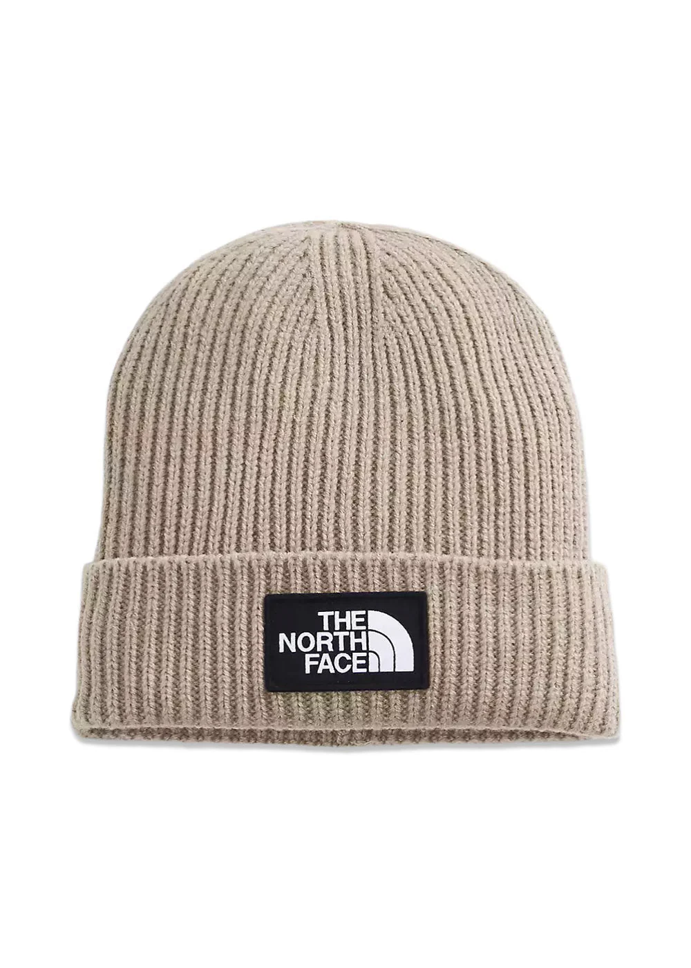 TNF LOGO BOX CUFFED BEANIE - Flax