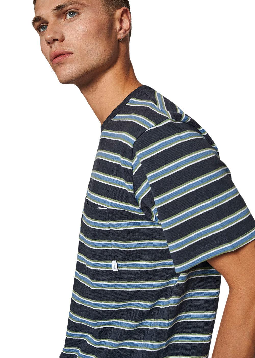 Troi Striped Tee - Navy - Image 4
