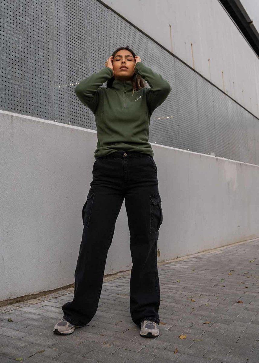 W 100 Glacier 1/4 zip - Thyme - Image 2
